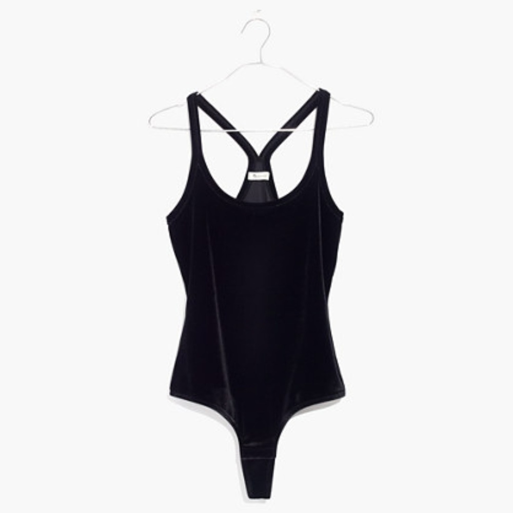 Madewell Velvet Racerback Bodysuit
